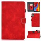 For Lenovo Tab M11 / Xiaoxin Pad 11 2024 Stitching Cowhide Texture Smart Leather Tablet Case(Red) - 1