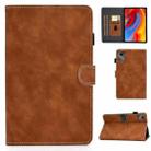 For Lenovo Tab M11 / Xiaoxin Pad 11 2024 Stitching Cowhide Texture Smart Leather Tablet Case(Brown) - 1