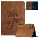 For Xiaomi Redmi Pad SE Coconut Tree Embossed Smart Leather Tablet Case(Brown) - 1