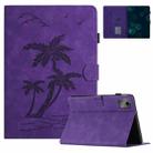 For Xiaomi Redmi Pad SE Coconut Tree Embossed Smart Leather Tablet Case(Purple) - 1