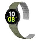 For Samsung Galaxy Watch 6 / 5 / 4 Two Color Loop Magnetic Silicone Watch Band(Green+Grey) - 1