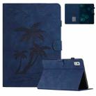 For Lenovo Tab M9 TB-310FU Coconut Tree Embossed Smart Leather Tablet Case(Blue) - 1