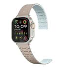 For Apple Watch 38mm Two Color Loop Magnetic Silicone Watch Band(Khaki+Light Green) - 1