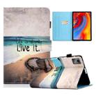 For Lenovo Tab M11 / Xiaoxin Pad 11 2024 Colored Drawing Sewing Pen Slot Leather Tablet Case(Love) - 1