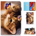 For Lenovo Tab M11 / Xiaoxin Pad 11 2024 Colored Drawing Stitching Smart Leather Tablet Case(Butterfly Cat) - 1