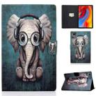 For Lenovo Tab M11 / Xiaoxin Pad 11 2024 Electric Pressed Colored Drawing Smart Leather Tablet Case(Elephant) - 1