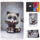 For Lenovo Tab M11 / Xiaoxin Pad 11 2024 Electric Pressed Colored Drawing Smart Leather Tablet Case(Cat) - 1