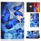 For Lenovo Tab M11 / Xiaoxin Pad 11 2024 Electric Pressed Colored Drawing Smart Leather Tablet Case(Retro Butterflies) - 1