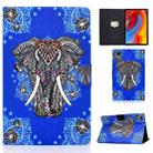 For Lenovo Tab M11 / Xiaoxin Pad 11 2024 Electric Pressed Colored Drawing Smart Leather Tablet Case(Ethnic Elephant) - 1