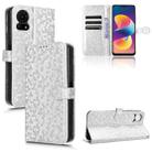 For TCL 50 LE 4G Honeycomb Dot Texture Leather Phone Case(Silver) - 1