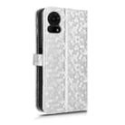 For TCL 50 LE 4G Honeycomb Dot Texture Leather Phone Case(Silver) - 3