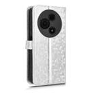 For TCL 605 Honeycomb Dot Texture Leather Phone Case(Silver) - 3