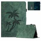 For iPad Air/Air 2/9.7 2017/2018 Coconut Tree Embossed Smart Leather Tablet Case(Green) - 1