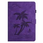 For iPad Pro 11 2018/Air4 10.9/Air5 Coconut Tree Embossed Smart Leather Tablet Case(Purple) - 2
