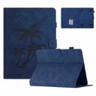 For 8 inch Universal Coconut Tree Embossed Leather Tablet Case(Blue) - 1