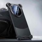 For Huawei Mate 60 Frameless Metal Corner Pad Phone Case with Lens Film(Black) - 1