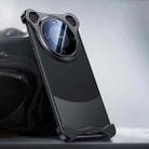 For Huawei Mate 60 Pro+ Frameless Metal Corner Pad Phone Case with Lens Film(Black) - 1