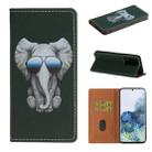 For Samsung Galaxy Note20 Ultra Pure Color Painting Horizontal Flip Leather Case with Card Slot & Holder(Elephant) - 1