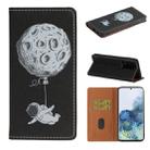 For Samsung Galaxy Note20 Ultra Pure Color Painting Horizontal Flip Leather Case with Card Slot & Holder(Starman) - 1