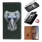 For Huawei P Smart (2020) Pure Color Painting Horizontal Flip Leather Case with Card Slot & Holder(Elephant) - 1