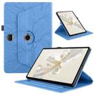 For Honor Pad 9 Tree Life Embossed Rotation Leather Tablet Case(Blue) - 1