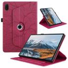 For Honor Pad X8a Tree Life Embossed Rotation Leather Tablet Case(Red) - 1