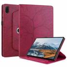 For Honor Pad X8a Tree Life Embossed Rotation Leather Tablet Case(Red) - 2