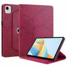 For Honor Pad X9a / X9 Pro Tree Life Embossed Rotation Leather Tablet Case(Red) - 2