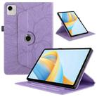 For Honor Pad X9a / X9 Pro Tree Life Embossed Rotation Leather Tablet Case(Purple) - 1
