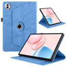 For Honor Pad 10 Tree Life Embossed Rotation Leather Tablet Case(Blue) - 1
