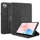 For Honor Pad 10 Tree Life Embossed Rotation Leather Tablet Case(Black) - 2