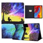 For Lenovo Tab M11 / Xiaoxin Pad 11 2024 Electric Pressed Colored Drawing Smart Leather Tablet Case(Starry Sky Reflection) - 1