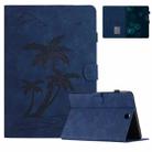 For Samsung Galaxy Tab A 9.7 T550/T555C Coconut Tree Embossed Smart Leather Tablet Case(Blue) - 1