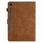 For Samsung Galaxy Tab S7 T870/T875 Coconut Tree Embossed Smart Leather Tablet Case(Brown) - 3