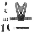 7 in 1 Phone Clamp Adjustable Body Mount Belt Chest Strap with Mount & Screw(Grey) - 1