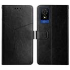 For TCL 502 Y-shaped Pattern Flip Leather Phone Case(Black) - 1