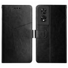 For TCL 505 Y-shaped Pattern Flip Leather Phone Case(Black) - 1