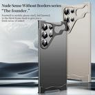 For Samsung Galaxy S24 Ultra 5G Frameless Metal Corner Pad Phone Case with Lens Film(Silver) - 2