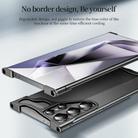 For Samsung Galaxy S24 Ultra 5G Frameless Metal Corner Pad Phone Case with Lens Film(Silver) - 3