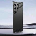 For Samsung Galaxy S25 Ultra 5G Frameless Metal Corner Pad Phone Case with Lens Film(Black) - 1