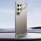 For Samsung Galaxy S25 Ultra 5G Frameless Metal Corner Pad Phone Case with Lens Film(Grey) - 1