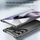 For Samsung Galaxy S25 Ultra 5G Frameless Metal Corner Pad Phone Case with Lens Film(Purple) - 3
