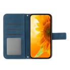 For TCL 60 NxtPaper 4G Skin Feel Sun Flower Embossed Flip Leather Phone Case with Lanyard(Inky Blue) - 3