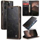 For Xiaomi Redmi Note 13 4G CaseMe 003 Crazy Horse Texture Flip Leather Phone Case(Coffee) - 1