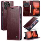 For Xiaomi Redmi Note 13 4G CaseMe 003 Crazy Horse Texture Flip Leather Phone Case(Mulberry Red) - 1