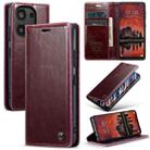 For Xiaomi Redmi Note 13 Pro 4G CaseMe 003 Crazy Horse Texture Flip Leather Phone Case(Mulberry Red) - 1