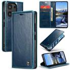 For Xiaomi Redmi Note 13 Pro 4G CaseMe 003 Crazy Horse Texture Flip Leather Phone Case(Blue Green) - 1