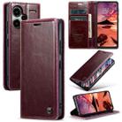 For Xiaomi Redmi Note 13 Pro+ 5G CaseMe 003 Crazy Horse Texture Flip Leather Phone Case(Mulberry Red) - 1