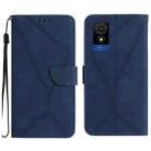 For TCL 502 Stitching Embossed Leather Phone Case(Blue) - 1