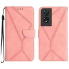 For TCL 50 SE/40 NxtPaper 4G Stitching Embossed Leather Phone Case(Pink) - 1